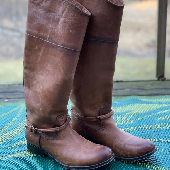 Frye Melissa Seam Tall Cognac - Picture 3 of 8